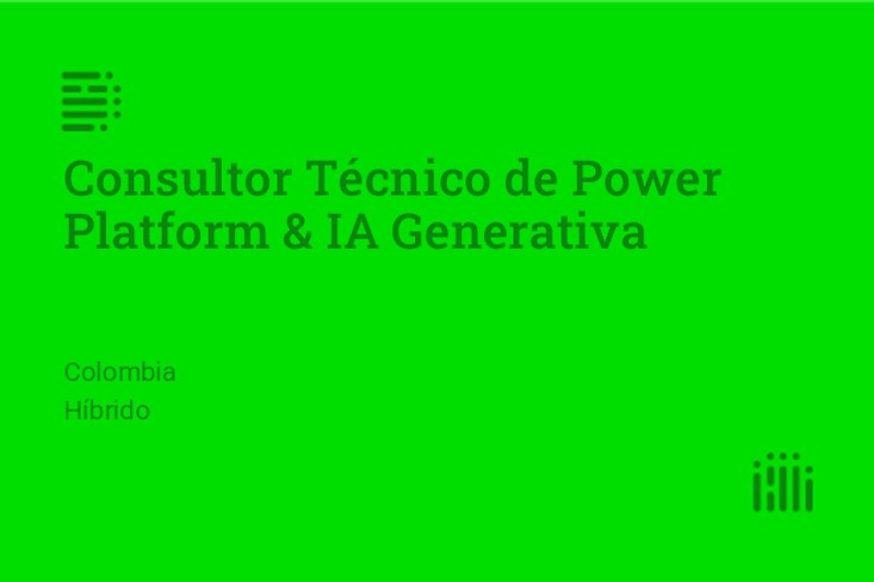Consultor Técnico de Power Platform & IA Generativa image