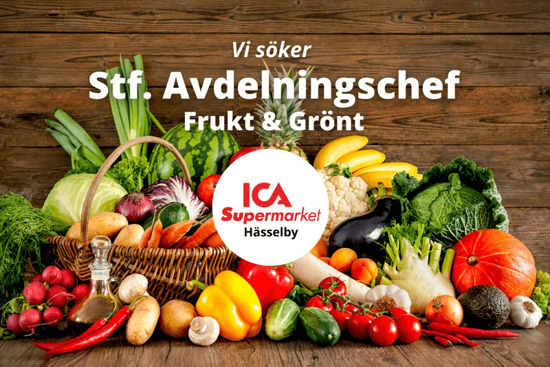 ICA Supermarket Hässelby Torg söker stf. avdelningschef Frukt och Grönt image