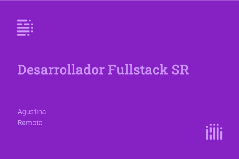 Desarrollador Fullstack Sr image