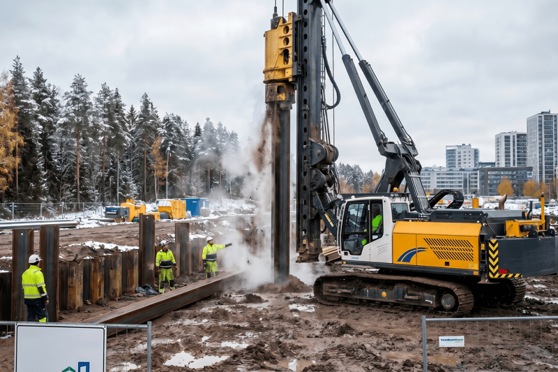 Betonipaalutuskoneen kuljettaja image
