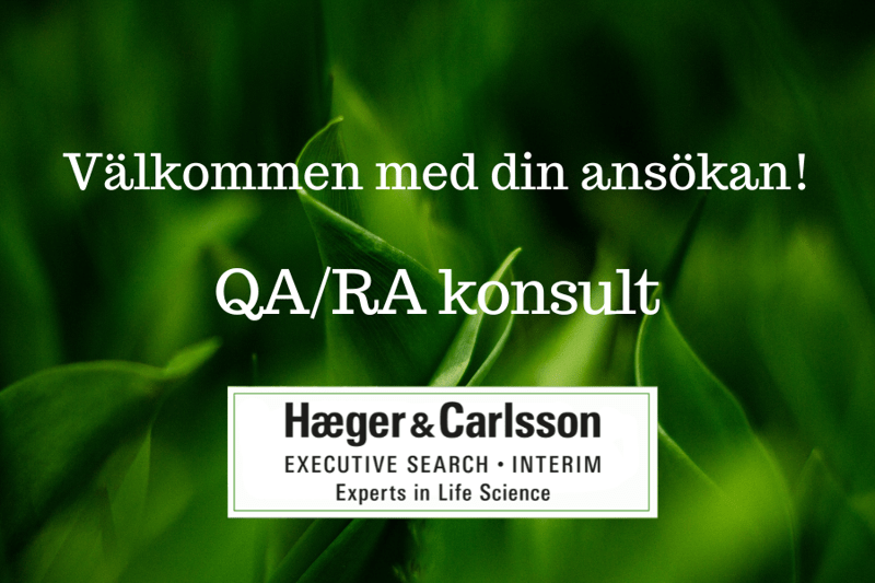 Upcoming position: QA/RA konsult, Mälardalen image