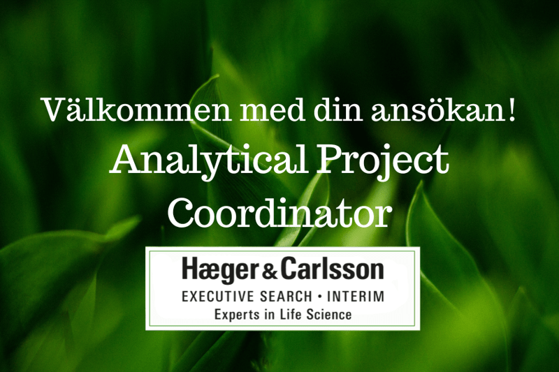 Upcoming position - Analytical Project Coordinator, Uppsala image