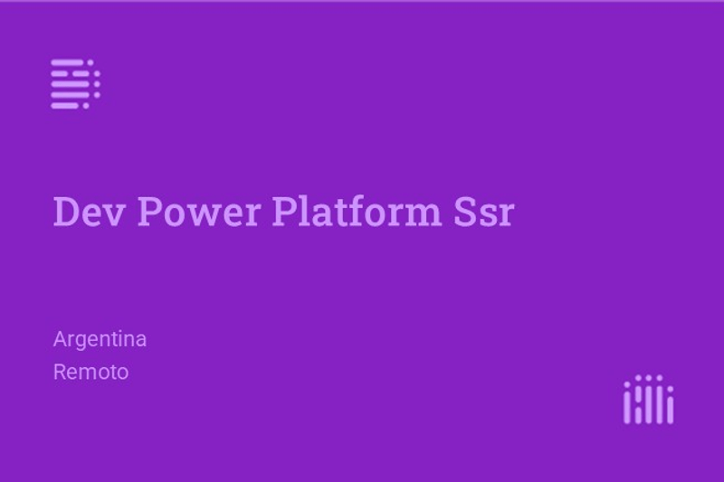 Dev Power Platform Ssr image