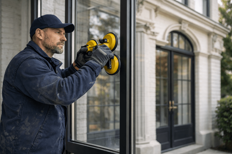 Glaszetter in onderhoud. image