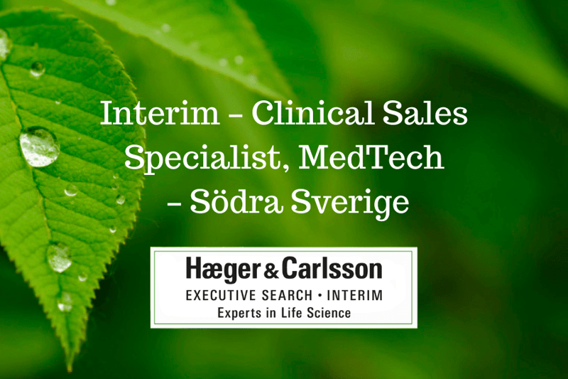 Interim – Clinical Sales Specialist, MedTech – Södra Sverige image