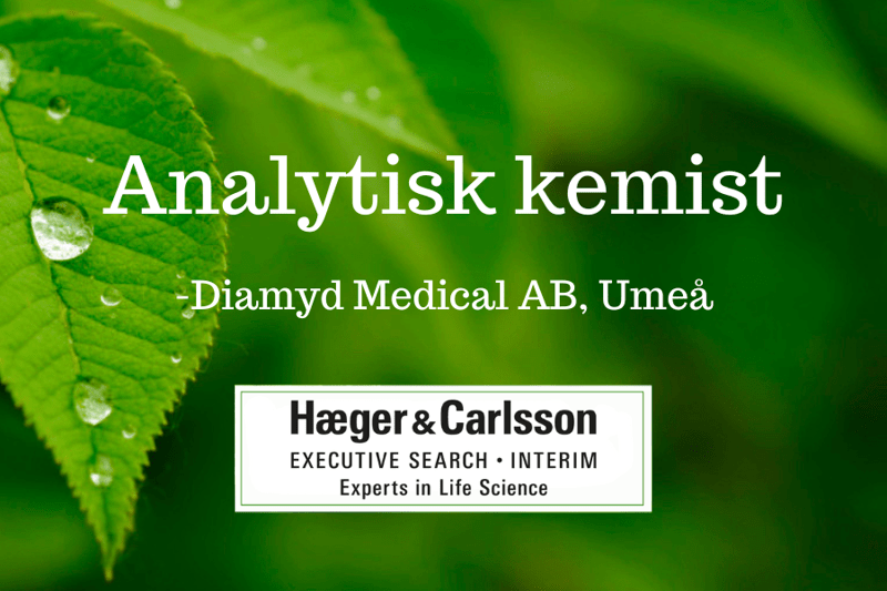 Analytisk kemist - Diamyd Medical image