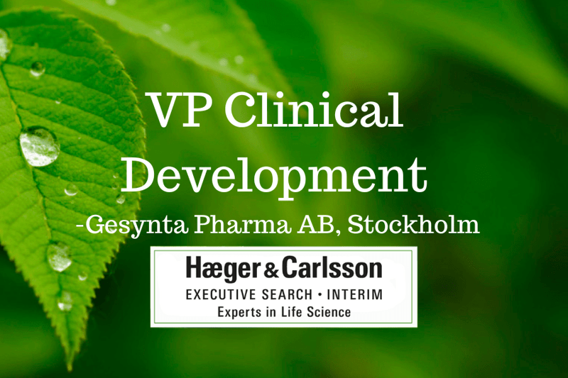 VP Clinical Development - Gesynta Pharma AB, Stockholm image