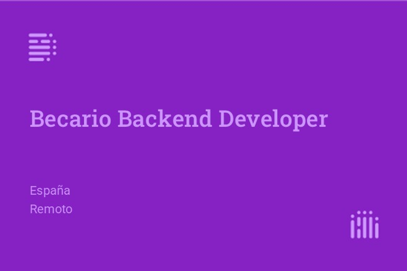 Becario Backend developer image