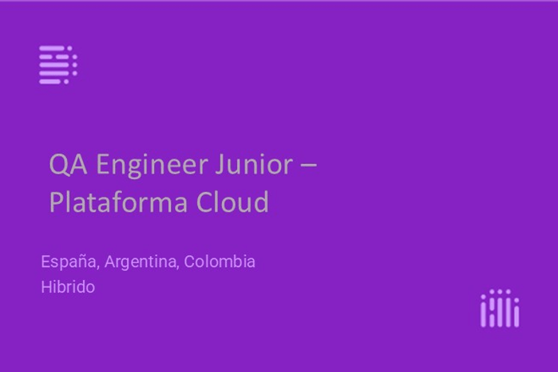 QA Engineer Junior – Plataforma Cloud image