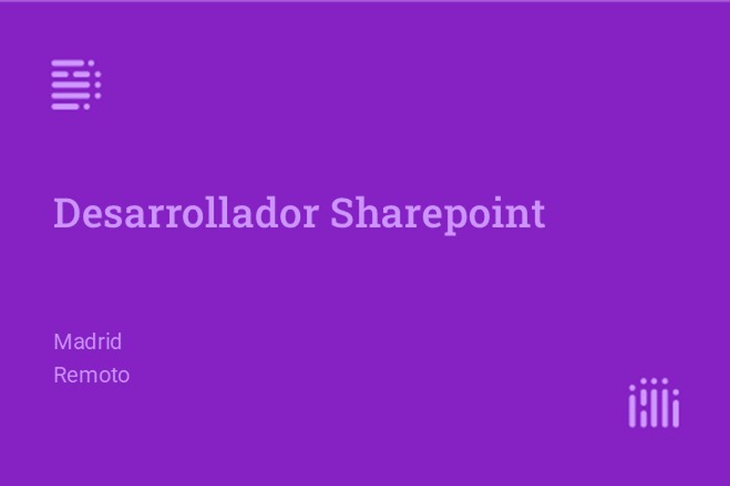 Desarrollador SharePoint image