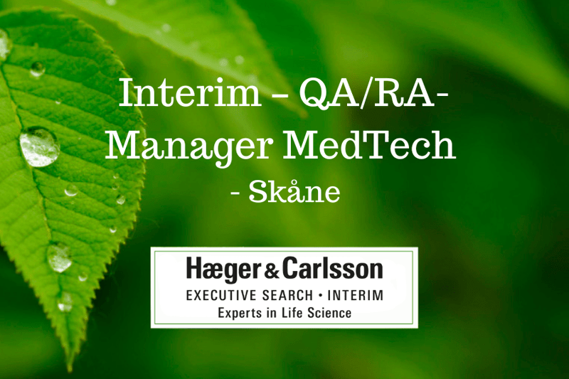 Interim – QA/RA-Manager MedTech, Skåne image