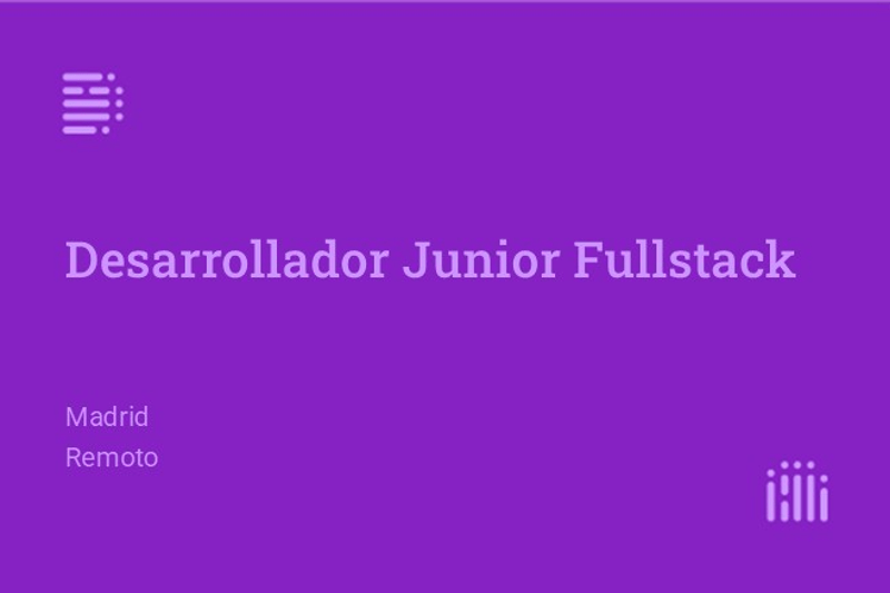 Desarrollador Jr full stack image