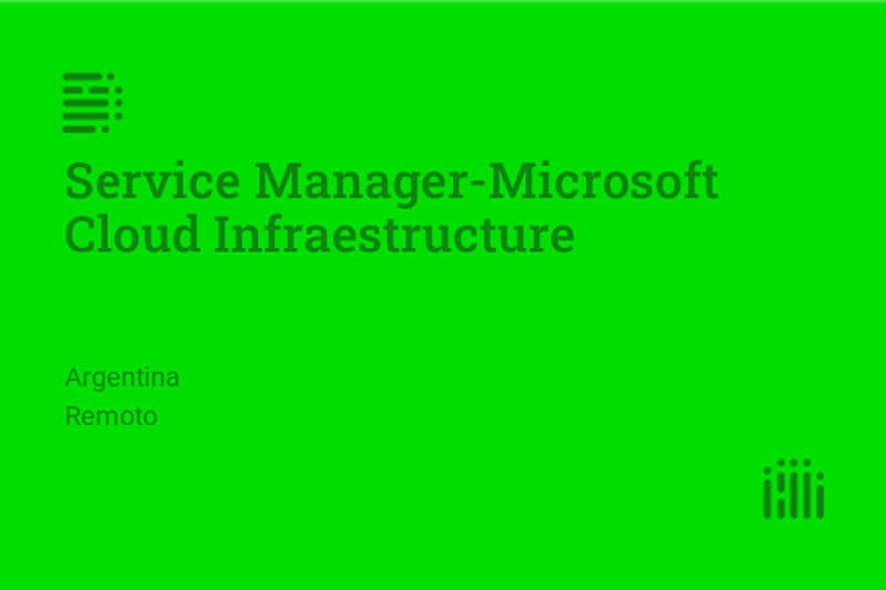 Service Manager - Microsoft Cloud Infrastructure image