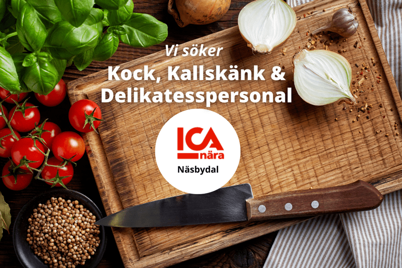 ICA Nära Näsbydal söker Kock, Kallskänk & Delikatesspersonal! image