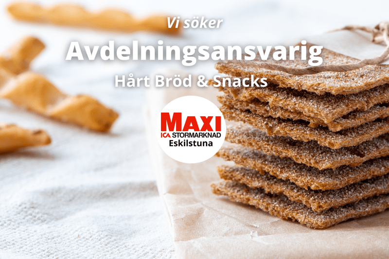 ICA Maxi Eskilstuna söker Avdelningsansvarig för Hårt Bröd & Snacks! image