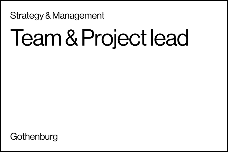 Team & Project Lead - Göteborg image
