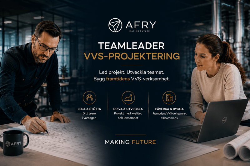 Teamleader VVS-projektering till AFRY i Karlskrona image