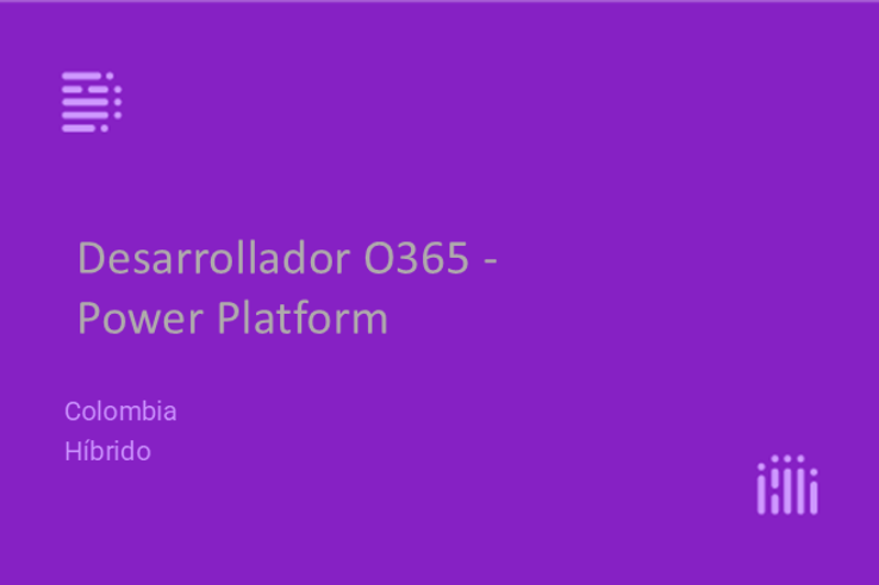Desarrollador O365 - Power Platform image