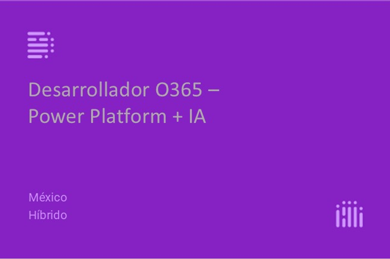 Desarrollador O365 – Power Platform + IA image