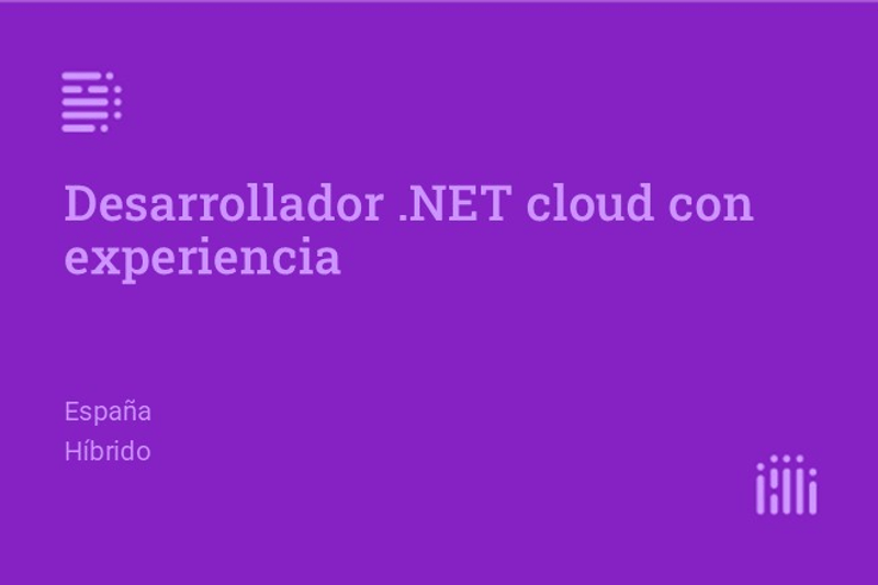 Desarrollador .NET cloud con experiencia image