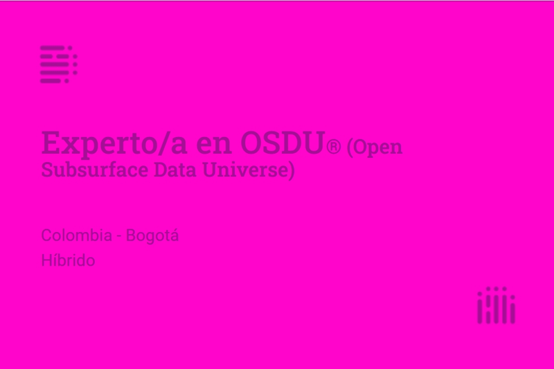 Experto/a en OSDU® (Open Subsurface Data Universe) image