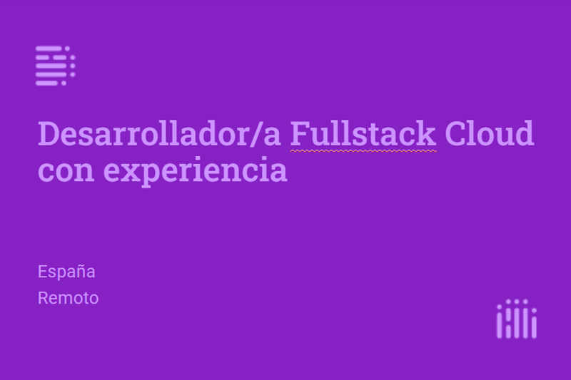 Desarrollador/a Fullstack Cloud con experiencia image
