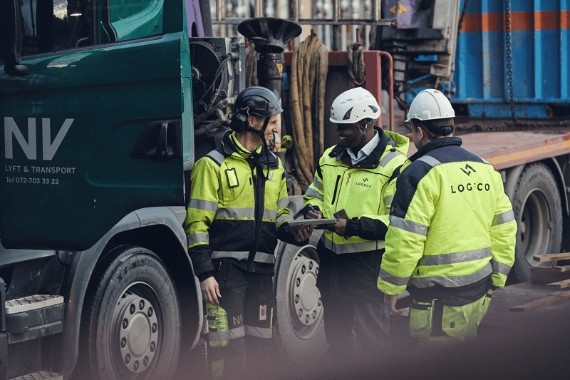 Logistikarbetare flyttpersonal - Stockholm image
