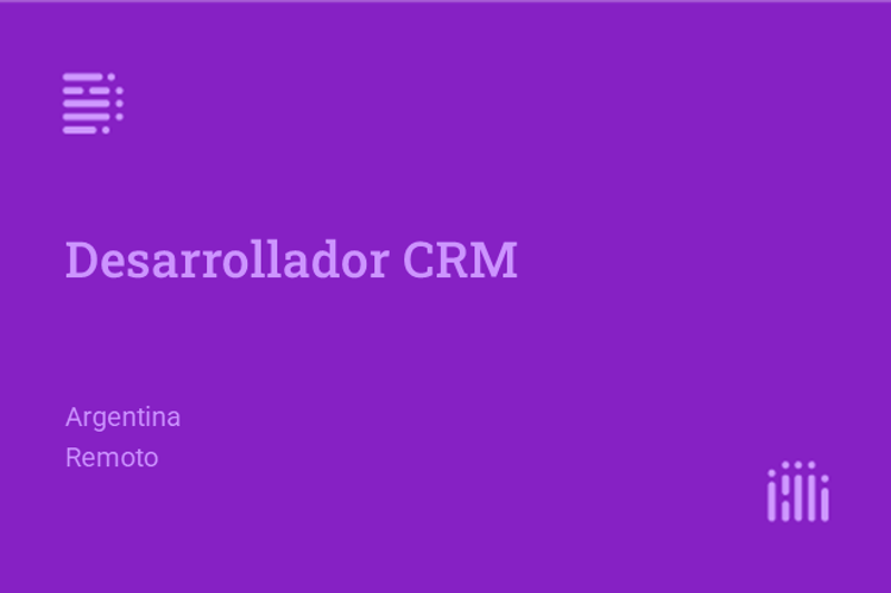 Desarrollador CRM image