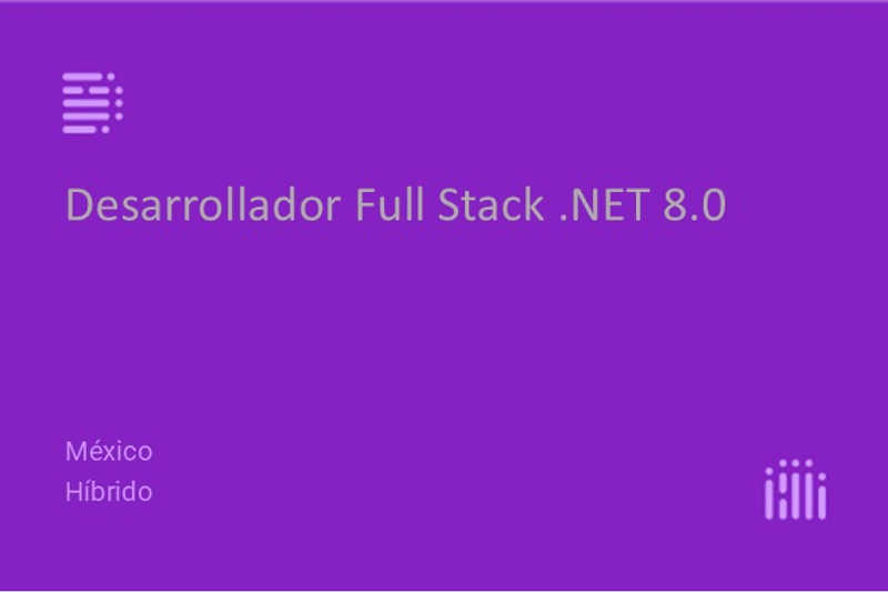 Desarrollador Full Stack .NET 8.0 image
