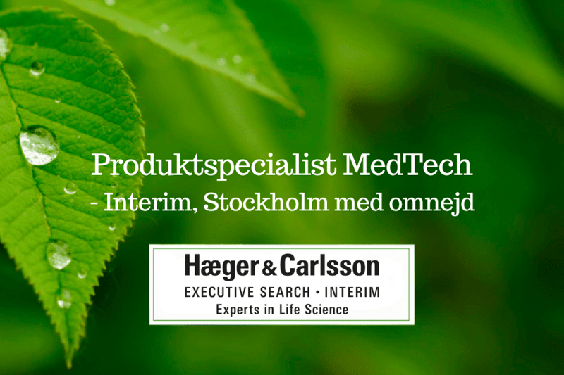 Interim – Produktspecialist MedTech Stockholm med omnejd image