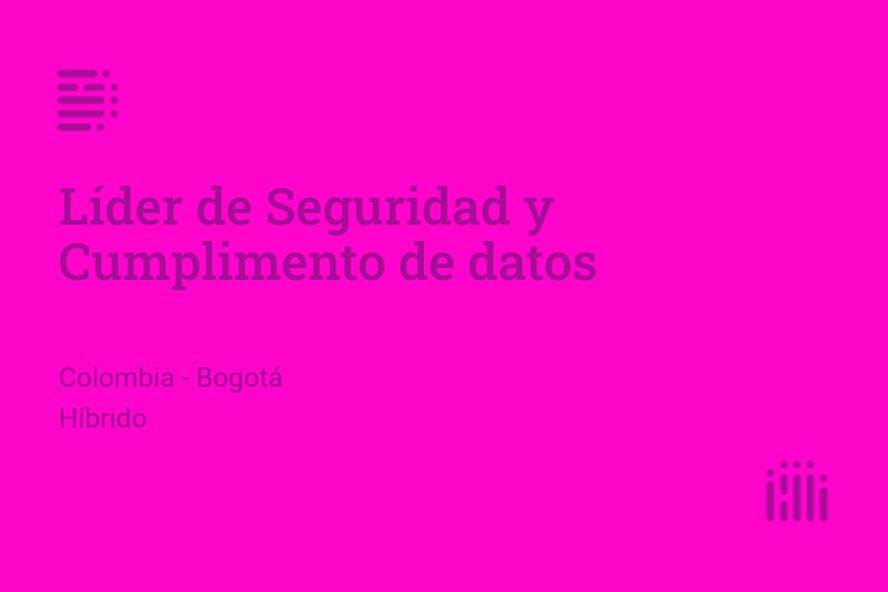 Líder de Seguridad y Cumplimiento de Datos image