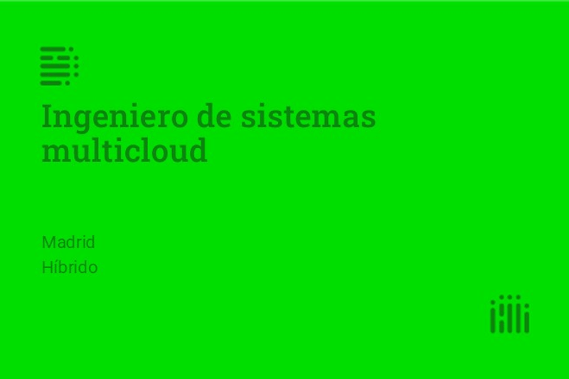 Ingeniero de sistemas multicloud image