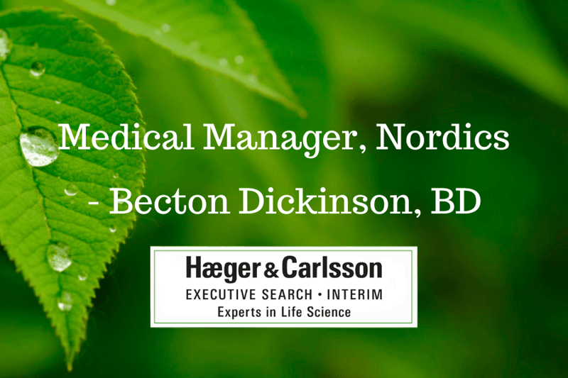 Medical Manager, Nordics - Becton Dickinson, BD image