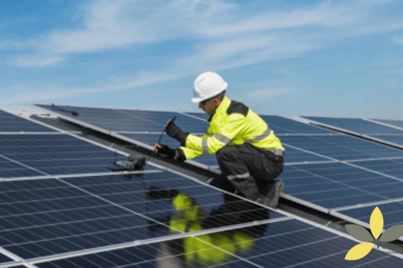 Elektriker til solcelle montering image