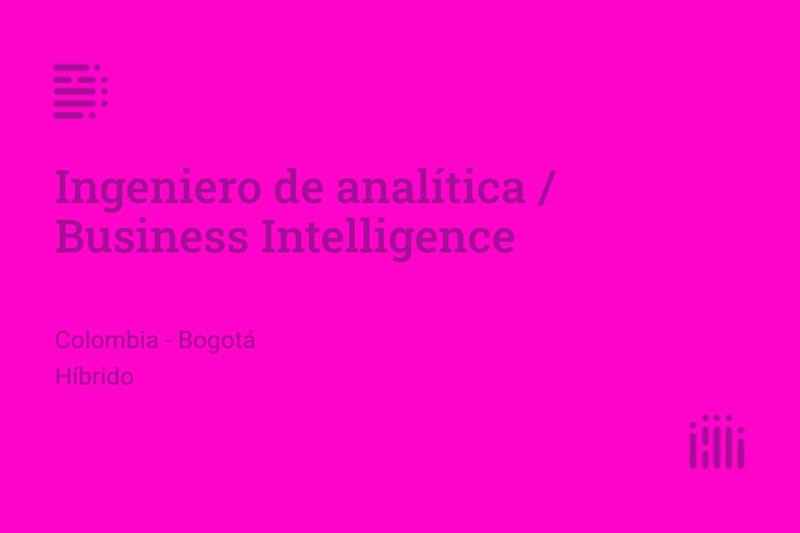 Ingeniero de Analítica / Business Intelligence image