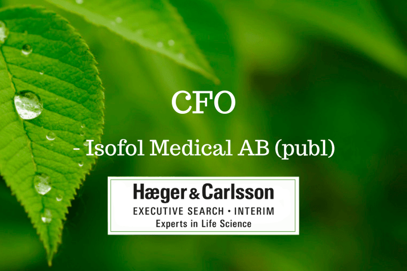 Chief Financial Officer  – Isofol Medical AB (publ) image