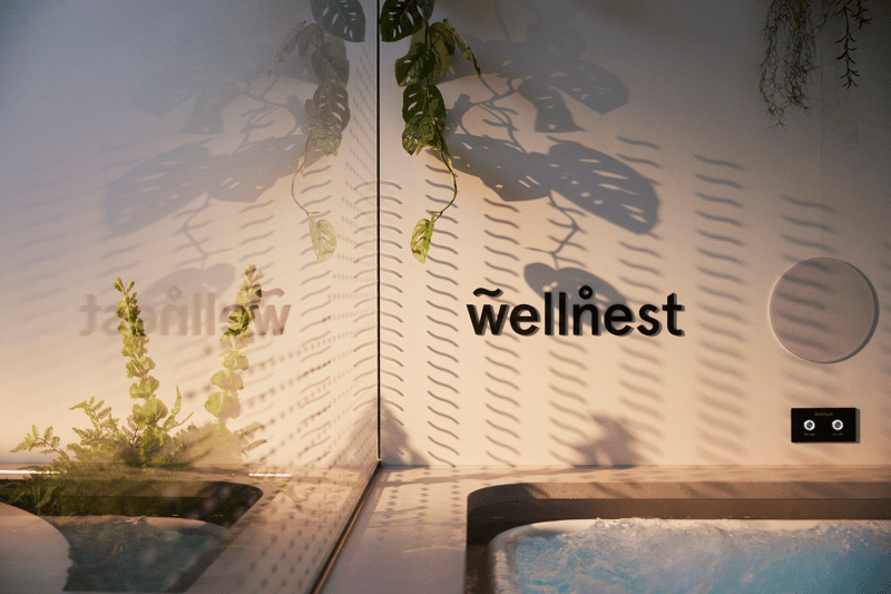 Szene aus einem Nest mit Whirlpool