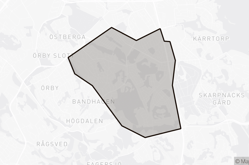 Kartbild över Enskede