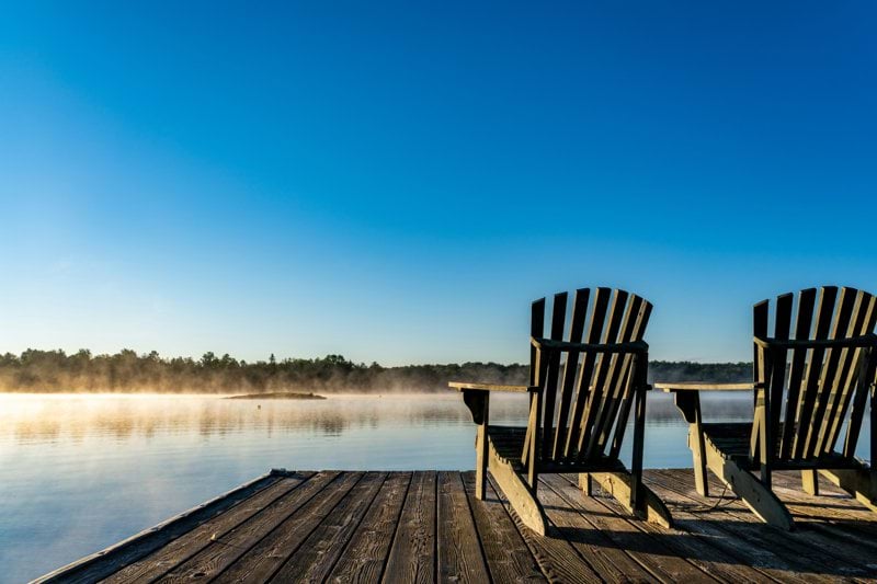 chairs on a dock