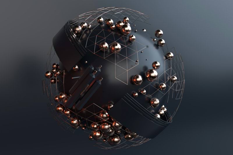 black and silver round ball