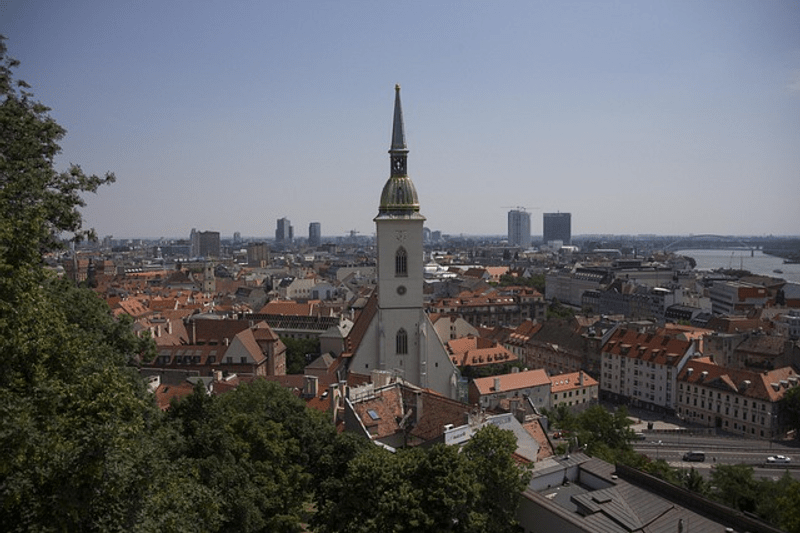 An overhead view of Bucharest 