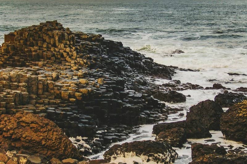 beach cliff viewing sea