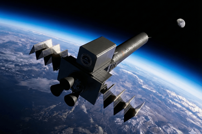 Autophage spacecraft flying to the Moon