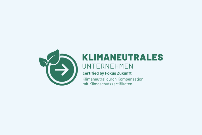 Auszeichnung für prismat als klimaneutrales Unternehmen durch CO2-Kompensation