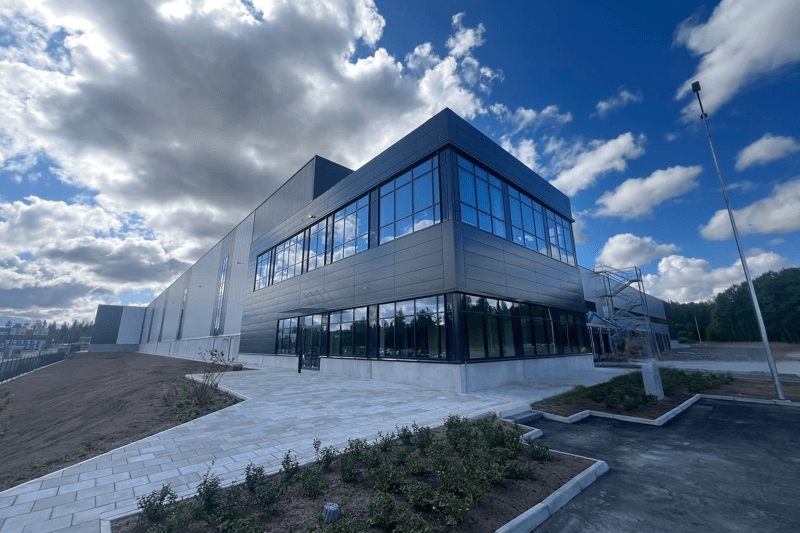 Modern logistics centre exterior