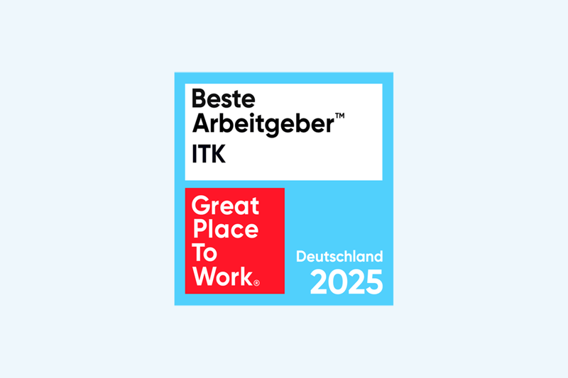 Siegel für beste Arbeitgeber ITK-Branche von Great Place to Work für prismat