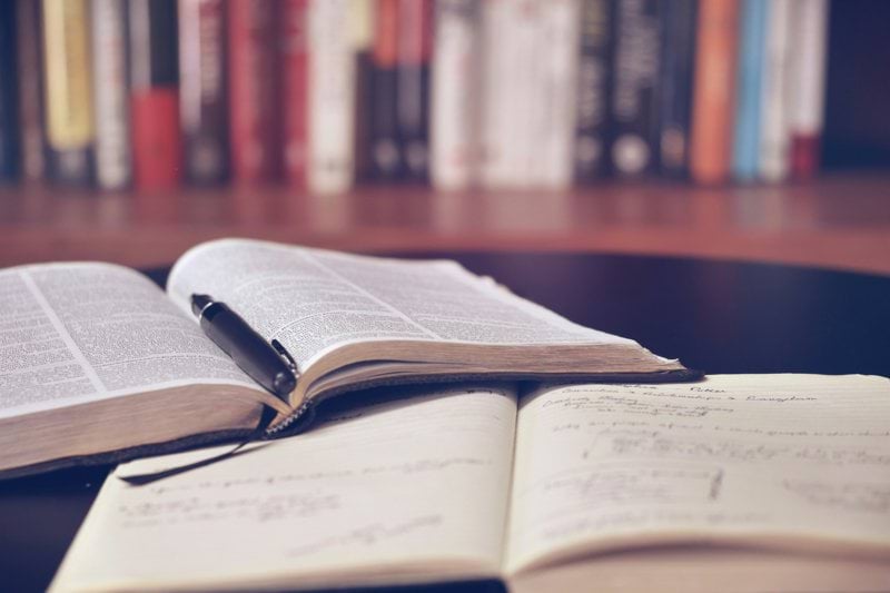 opened book