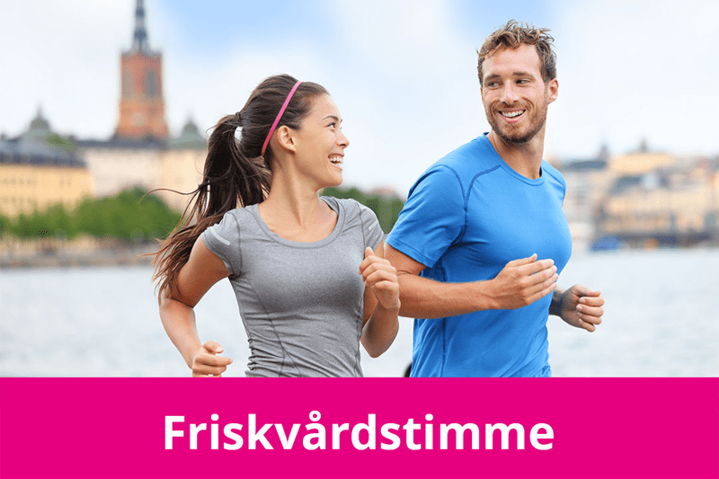 ett par som joggar i Stockholm