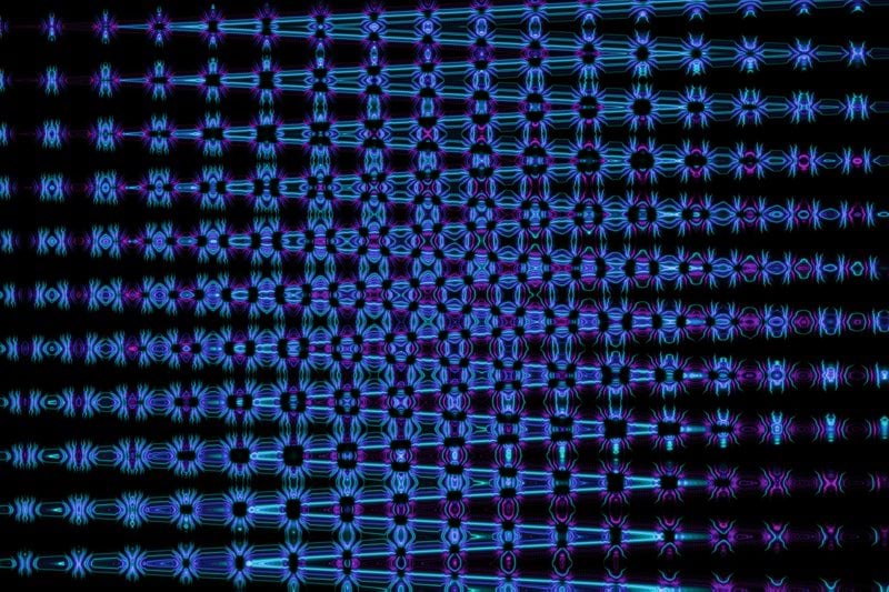 Abstract lines create a mesmerizing, wavy pattern