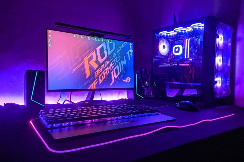 a desktop computer sitting on top of a desk
